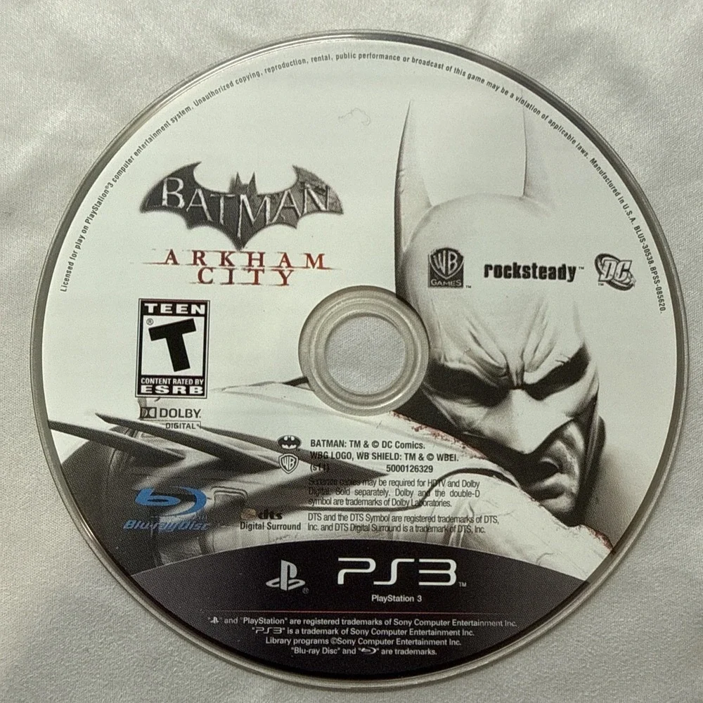 PlayStation 3 Batman Arkham City Disc Only Tested PS3